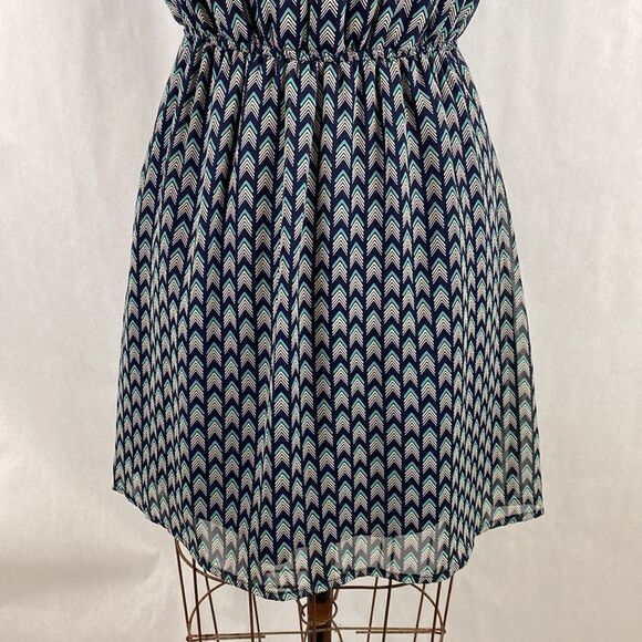 Pink Owl Summer Dress Medium Blue Turquoise Lightweight Flowy - Picture 9 of 14